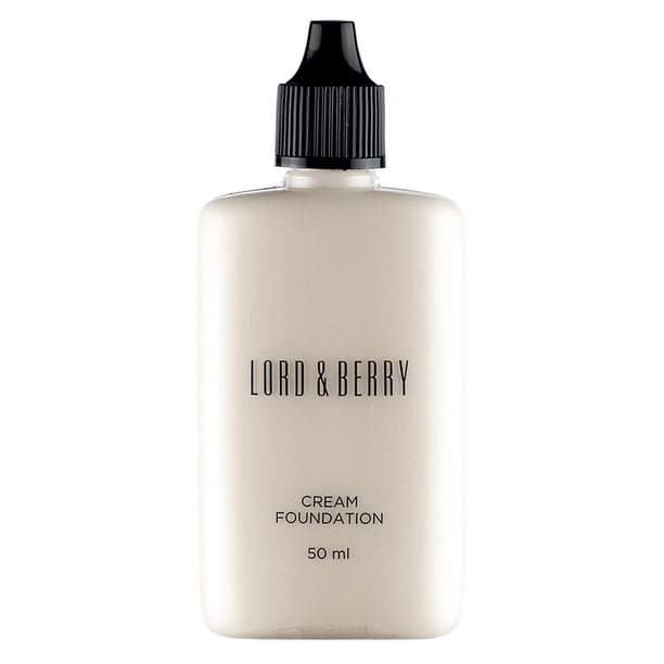 Lord & Berry Cream Foundation Maquillaje Base Líquida Liviana De Cobertura Completa Y Larga Duración Contiene Antioxidantes, Humectantes, Filtros Uva-Uvb Y Extractos Anticontaminación, Leche Blanca, 1