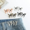 thumbnail image 5 of 3 per Pack Metal Material No Sew Jean Buttons Tighten Buckles, Detachable Waist Body Fit  Waist Tightener For Women's Skirts, Pants, Jeans, Pant, 5 of 9