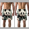 thumbnail image 3 of luoweisi Men's Beach Shorts Quick Dry Swim Trunks with Mesh Lining Panda L, 3 of 5
