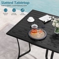 thumbnail image 5 of 37" Square Metal Patio Dining Table for 4, Black with 3-Size Umbrella Hole & Anti-Slip Pads  CY, 5 of 9