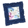 thumbnail image 1 of Marco de fotos Laura Ashley de resina adornado con flores, 10 x 10 cm, azul marino, 1 of 5