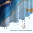 thumbnail image 6 of Blue Marble Gold Line Pattern Shower Curtain 36"x72" ,Bathroom Decorative Shower Curtains Set with 12 Hooks,Modern Waterproof Washable Shower Curtain, 6 of 6