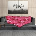 thumbnail image 4 of Valentine''s Day Blanket Soft Flannel Lightweight Red Pink Love Heart Valentines Throw Blanket Cozy Warm Blankets All Seasons Home Party Decor On Living Room Sofa Couch Bed 50x60 inch, 4 of 6