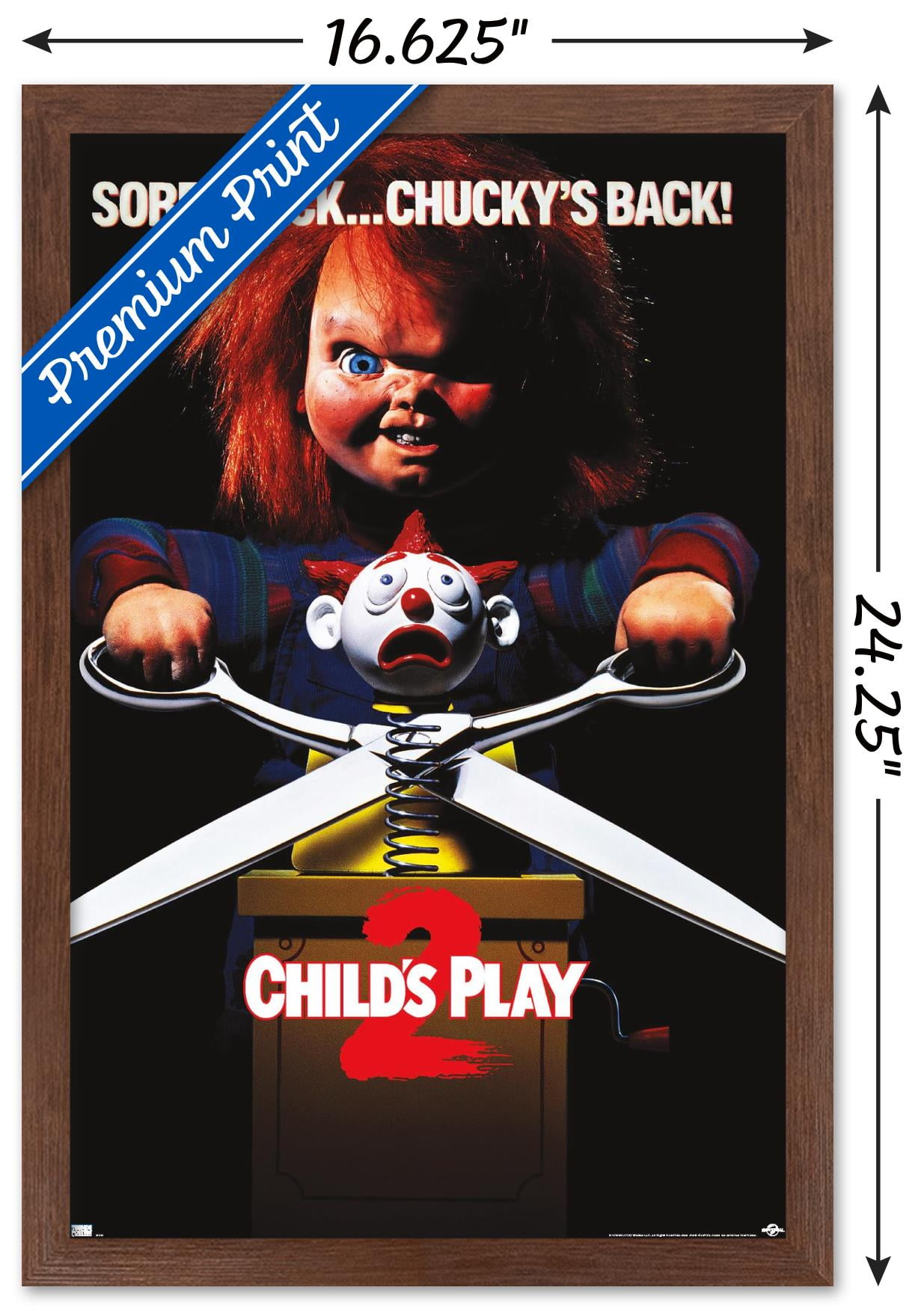 Child's Play 2 - One Sheet Wall Poster, 14.725" x 22.375" Framed