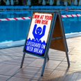 thumbnail image 3 of Swim At Your Own Risk Pool Sign Vintage for Swimming Pool Beach Decor Safety, 3 of 7