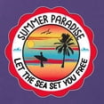 thumbnail image 6 of Wild Bobby Summer Paradise Let the Sea Set You Free Women Slim Fit Junior Tee, 6 of 6
