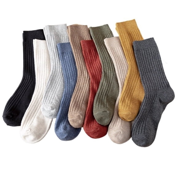 Women's Crew Socks Cotton Colorful Casual for Women 10 Pairs
