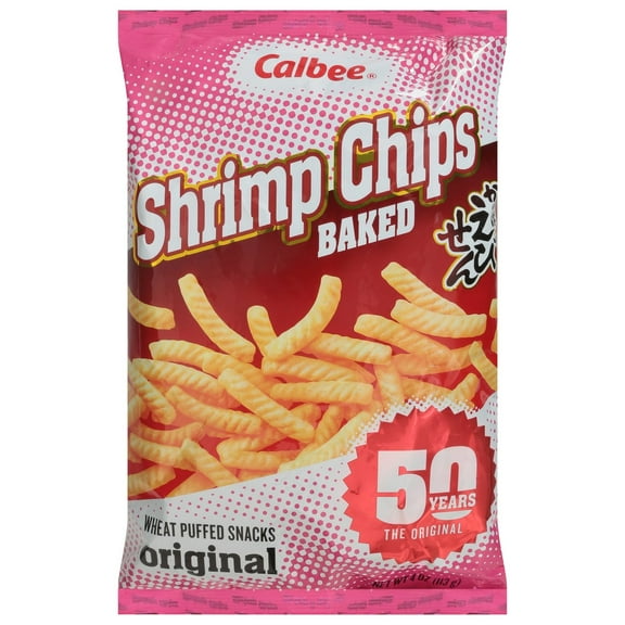 Pack Of 2 Calbee Baked Shrimp Chips - Original, 4 oz (Package May Vary)