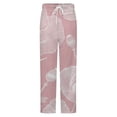 thumbnail image 5 of Pink Poppy Floral Pattern Design Winter Female Pants Flannel High Waist Women Pants Lady Warm Straight Leg Plush Trousers, 5 of 7