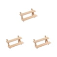 thumbnail image 4 of mmirethe Non-deformable Storage Rack Wide Application 2 Layers For Earrings Wood Made Jewelry Display Stand Jewelry Display Rack 2 Layers 3Set, 4 of 6