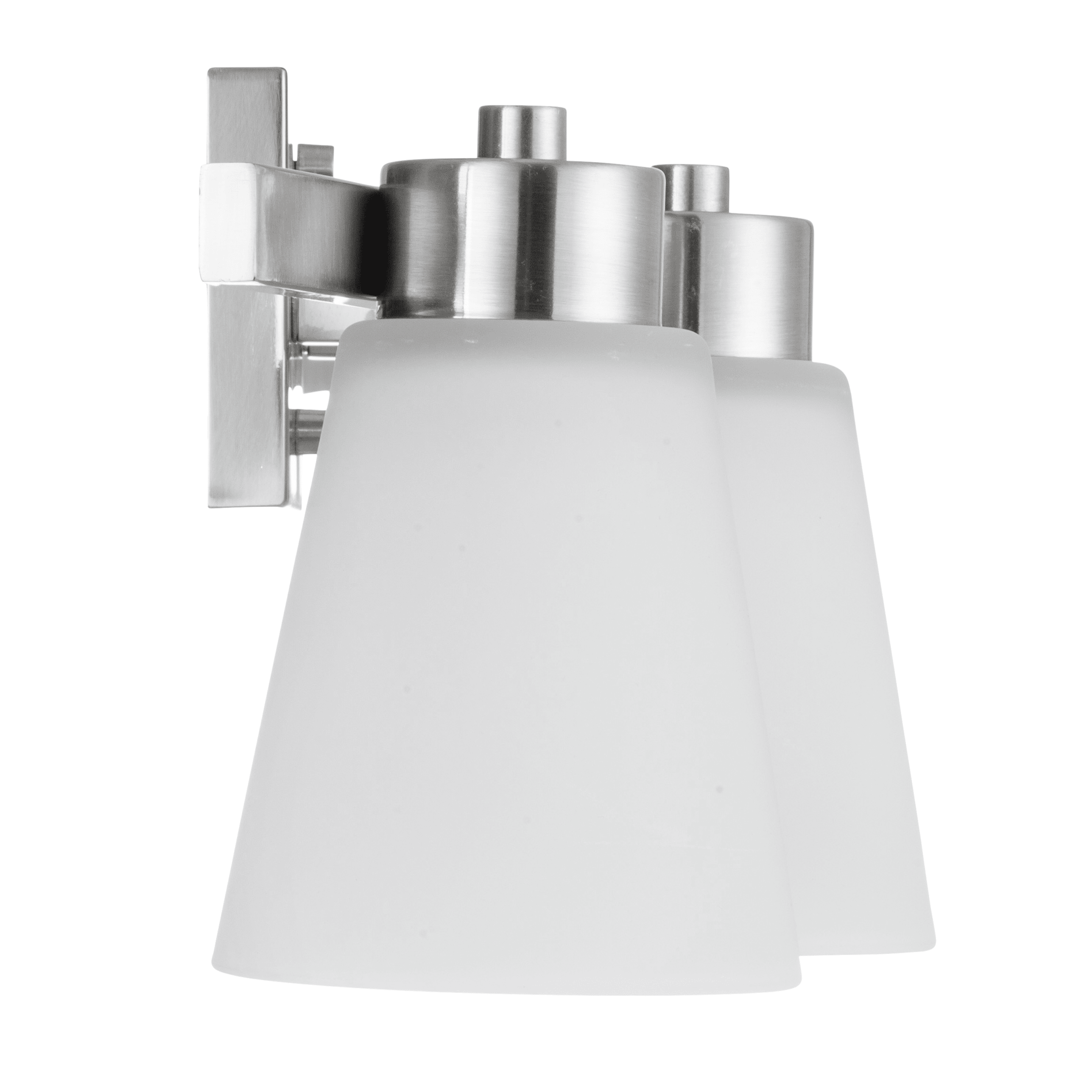Prominence Home Fairendale 4-Light Brushed Nickel Bathroom Vanity Light with Frosted Glass Shade