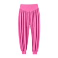 thumbnail image 6 of Arlun Women's Summer Tapered Leg Capri Pants Pleated Elastic High Waist Cropped Trousers Soft Comfortable Solid Color Harem Pant for Yoga Workout and Everyday Casual Wear 1-Hot Pink XXL, 6 of 6