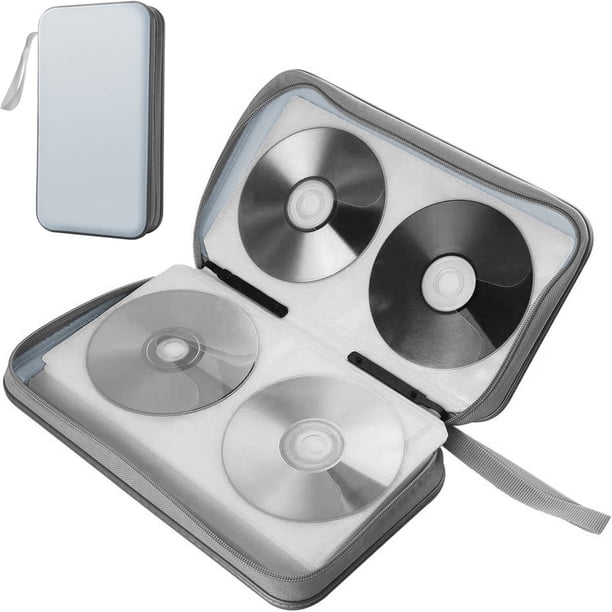 Estuche para CD/DVD con capacidad para 80 tabletas, estuche organizador para almacenamiento de CD y películas, paquete de discos de viaje para el hogar y el coche