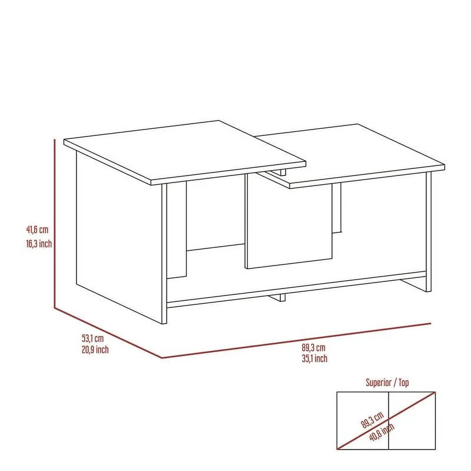 Boahaus Ragusa Coffee Table, Manufactured Wood, for Living Room, Espresso