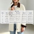 thumbnail image 3 of LUVDA Contrast Trim Jacket for Women Fall Winter Button Pocket Workwear Coat, 3 of 9