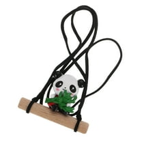 Hemoton Swinging Panda Car Hanging Ornament Rearview Mirror Car Hanging Accessories Funny Car Decor Cute Car Pendant For Car Interior Decoration