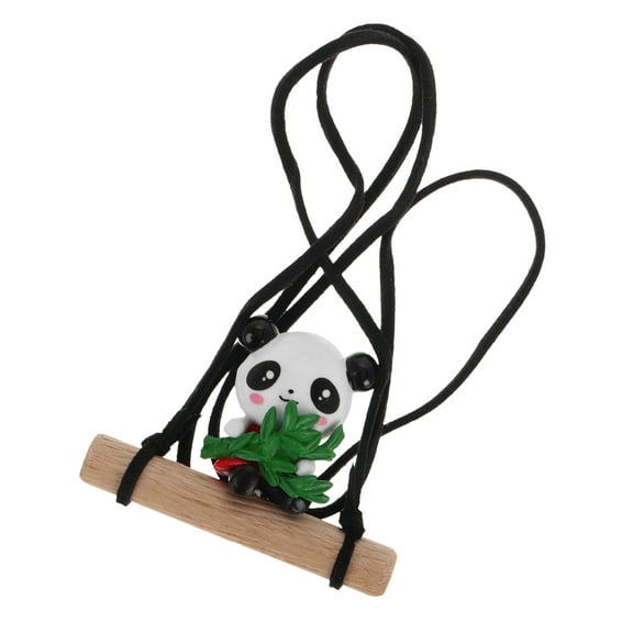 Hemoton Swinging Panda Car Hanging Ornament Rearview Mirror Car Hanging Accessories Funny Car Decor Cute Car Pendant For Car Interior Decoration