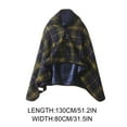 thumbnail image 3 of Qhnvtd Wearable Plaid Fleece Blanket with Button, Soft Cozy Shawl Blanket for Office Nap, Winter Warm Travel and Sofa Throw, Comfortable Flannel Fabric for Relaxation and Home Use, 3 of 7