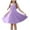 Purple, variant on Kovlvoll Toddler Girls Clothes Summer Dress Sleeveless Suspenders Strap Adjustable Solid Color Comfy Sports Dresses