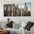 thumbnail image 2 of Nawypu  Canvas Print Pictures Wall Art Painting Beautiful Neighborhood in Rotterdam The Netherlands Framed &amp; Stretched Posters Ready to Hang Home Decor Artworks 12''x16''X3 Panels, 2 of 4
