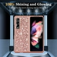 thumbnail image 5 of Mantto Case for Samsung Galaxy Z Fold 3 5G, Slim Glitter Phone Case for Women Girls Slim Thin Cover Rugged Shockproof Protective for Samsung Galaxy Z Fold 3 5G 7.6 inch Case Crystal, Rosegold, 5 of 6