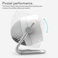 Vornado Pivot 5 Whole Room Air Circulator Fan, 11", White