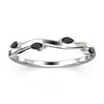 thumbnail image 1 of 0.16 ct Marquise Cut black diamond moissanite Vine Ring 10k White Gold, 1 of 4