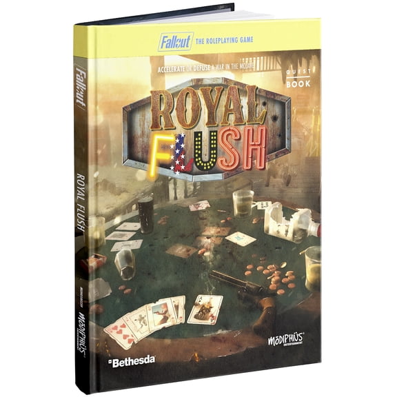 Modiphius Entertainment: Fallout: The Roleplaying Game - Royal Flush Quest Book - Expansion Hardcover RPG Book, Level Spanning Adventure & Missions