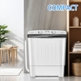 thumbnail image 2 of Erivess Portable Twin Tub Washing Machine, 22 lbs Capacity with Drain Pump & Free Dry Rack, Semi-Automatic for Dorms, Apartments, 2 of 7
