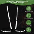 thumbnail image 4 of Chaleco de Seguridad Reflectante Uxcell, Chalecos Hi-Vis, Tiras de Alta Visibilidad Ajustables para Trotar al Aire Libre Negro, 4 of 7