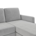 Queer Eye Wimberly Pillowback Sofa Sectional, Light Gray Velvet