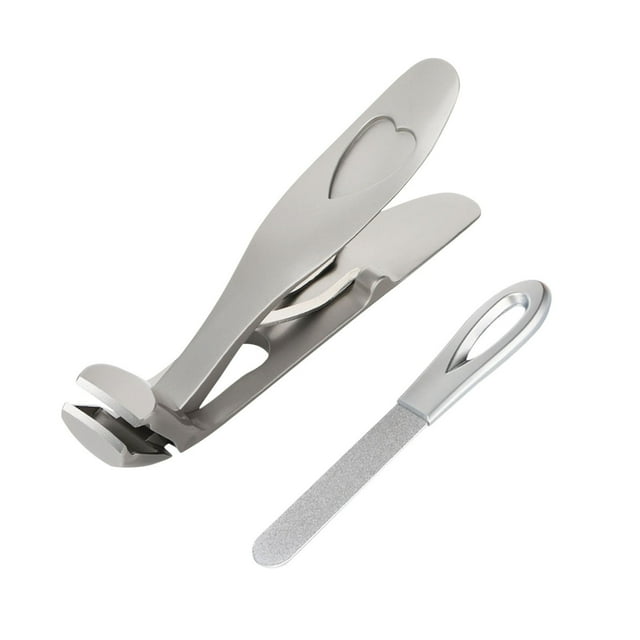 Coupe-ongles Ergonomique pour Aînés - Coupe-Ongles en Acier Inoxydable avec Filet, Prise en Main Confortable pour Ongles Épais, Boîte de Rangement Incluse