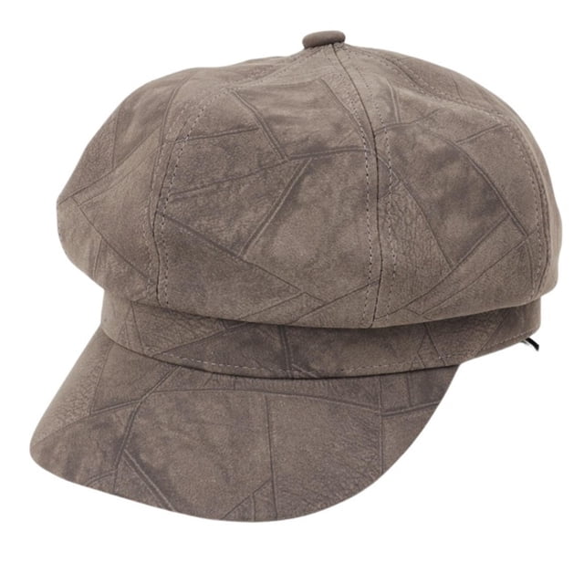 Gorra de pico de pato con visera plana, estilo moderno, vintage, retro, británica. Café