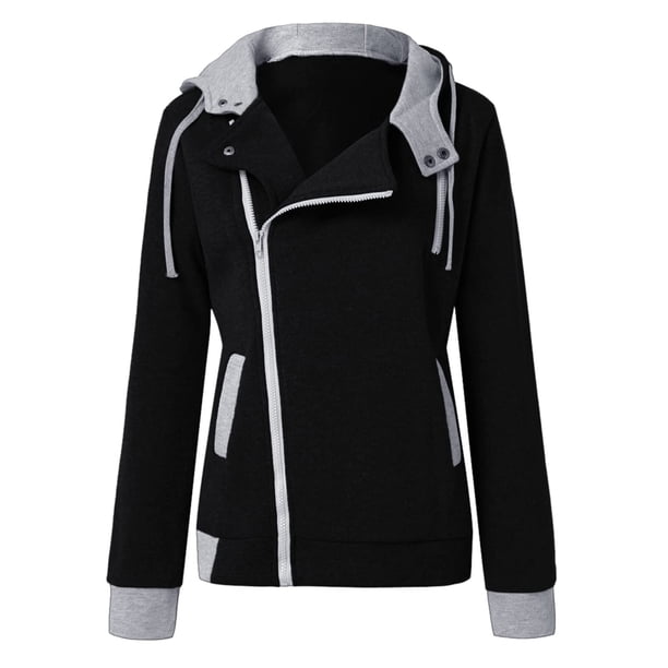 Pntutb, sudaderas con capucha de manga larga para mujer, chaquetas con capucha ajustadas informales, sudadera con cremallera, botones, tops con cordón y bolsillos Pntutb Pntutb-18