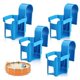 thumbnail image 1 of 4 portavasos para piscina sobre el suelo, portavasos para bebidas, compatible con barra superior redonda, color azul, 1 of 5