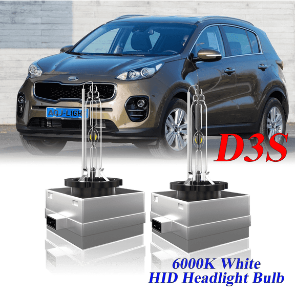 For Kia Sportage 2014-2019 HID Headlight High/Low Beam 6000K Crystal White Xenon Bulbs Set 2
