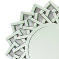 thumbnail image 2 of Miroir Biseauté Rond avec Accent Géométrique Ouvert, Argent, 2 of 5