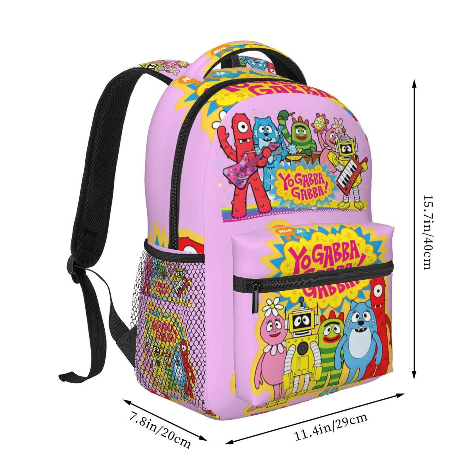 Yo Gabba Gabbaland Backpack Lightweight Bookbag Casual Daypack For Women Men Travel Laptop Bag Multifunctional Bag