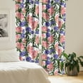 thumbnail image 2 of Ambesonne Floral Nature Print Curtains, Spring Flowers, Pair of 28"x84", Coral Blue Violet Green, 2 of 5