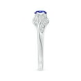 thumbnail image 3 of Angara Natural 0.5 Ct. Tanzanite with Diamond Fashion Ring in 14K White Gold for Women (Ring Size: 3), 3 of 9