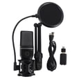 thumbnail image 2 of Mic Wireless Gaming Microphone 2.4G Wireless USB Microphone Noise Reduction Gaming Microphone with RGB Light Effect for Live Streaming Recording, 2 of 7