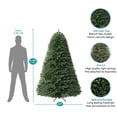 thumbnail image 5 of Prague 6.5ft Prelit Artificial Christmas Tree with Foot Pedal, 1197 Branch Tips, 450 Warm Lights and Metal Stand, 49" wide Realistic Spruce Christmas Tree with Lights by Naomi Home, 5 of 11