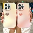 thumbnail image 4 of Case for iPhone 14 Pro Max, Cute Love Heart Pattern Phone Case, Matte Luxury Soft Metallic Luster Design with Camera Protector, Durable TPU Protective Cases for Women Girls, Pink, 4 of 12