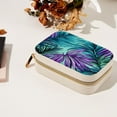 thumbnail image 7 of Tropical Jungle Leaves Velvet Portable Storage Box with Removable Compartment – Jewelry Display, Earring Holder, Necklace Holder – Great Gift, 7 of 7