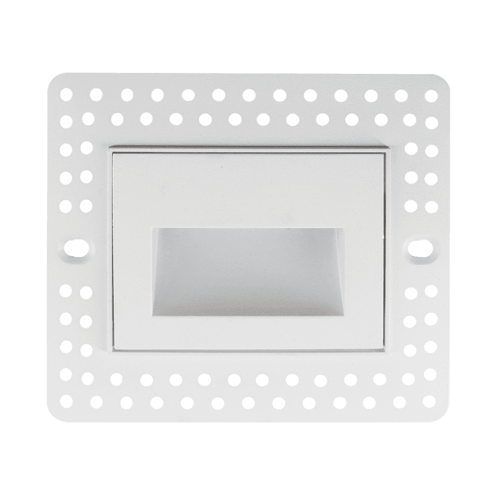 Perlglow 3W Trimless LED Horizontal Step Lights, White Finish, 120V