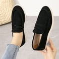 thumbnail image 4 of Viluyesy Womens Suede Loafer, Slip-on Comfort Low Vamp Fashion Flat Sneaker Black US7.5, 4 of 9