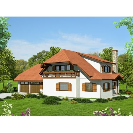 001-3749: European 6 Bed 3 Bath Luxury Home Plan 4480 Sq Ft: Full Blueprints with License to Build by Home Plan Marketplace – Lesuto