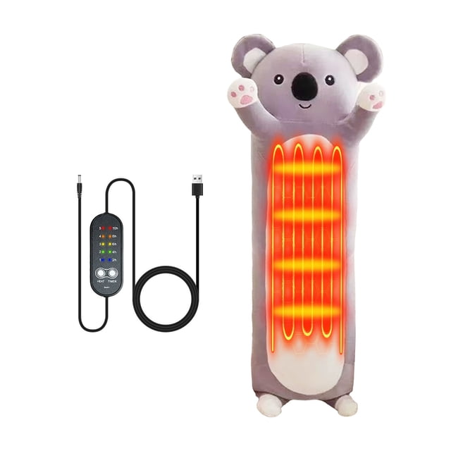 Electric Heating Pad Cute Cat USB For & Back Portable 19.6in Plush Stuffed Hot Compress With 5 Temperature Settings