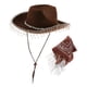 thumbnail image 1 of Sombrero de vaquero con flecos de diamantes de imitación perfecl con pañuelo, 1 of 8
