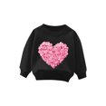 thumbnail image 4 of Diufon Baby Boy Girl Valentine's Day Outfits Cute Long Sleeve Crewneck Pullover Tops and Pants 2 Piece Sets, 4 of 4
